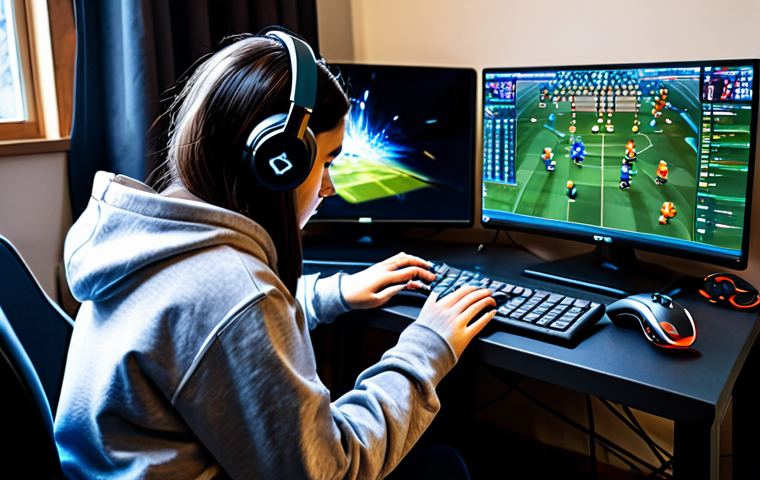 데블 M 시간제 던전 활용 - Strategic Preparation**
"A female gamer fully clothed in a cozy, oversized hoodie, meticulously pla...