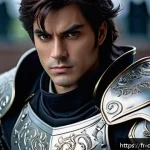 Home 20 데블 M 캐릭터별 인기 코스프레 - A highly detailed cosplay portrait of the main hero from Devil M, featuring intricate armor with rea...