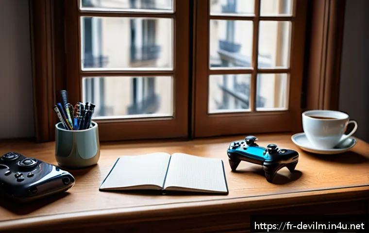 데블 M 플레이 시간 제한 - A cozy modern living room scene in Paris, featuring a young adult thoughtfully journaling their gami...